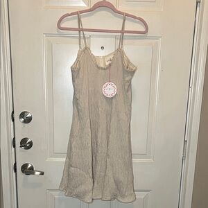 Umgee-Beige Sleeveless Dress